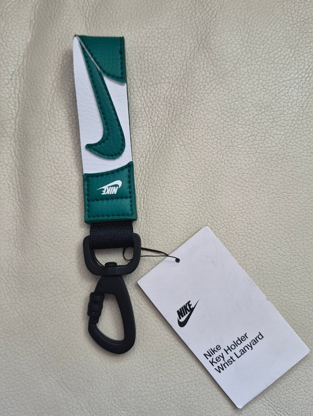 Nike Teal & White Wrist Key Holder with Clip